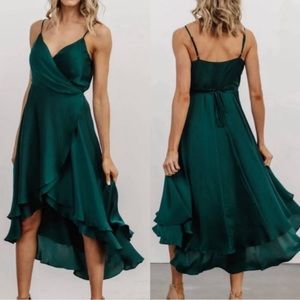NWT Baltic Born Steffi Tulip Wrap Dress Emerald Green Size S NEW